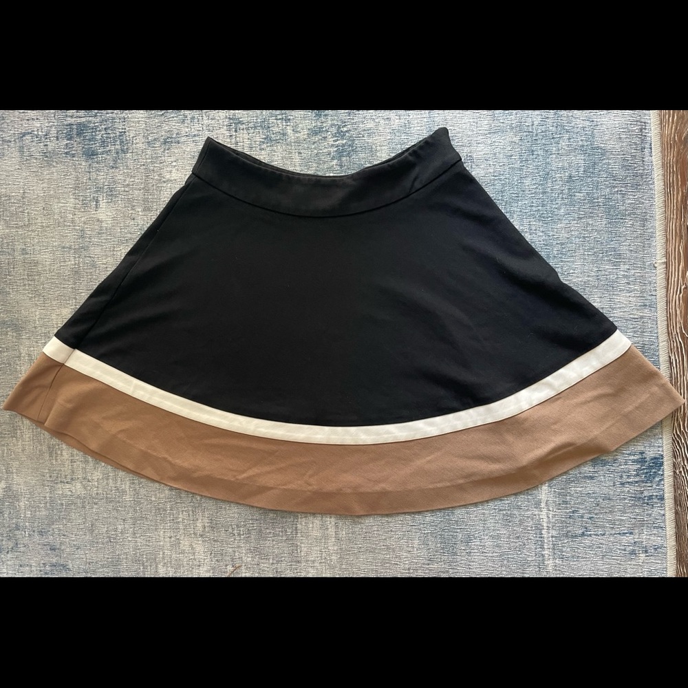 Patricia Luca navy and tan skirt